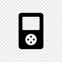 mp3 player, music player, audio player, music streaming icon svg