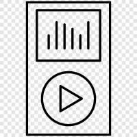 mp3 player, music player, music streaming, audio player icon svg