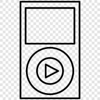 mp3 player, music player, audio player, player icon svg