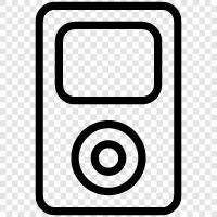 mp3 player, music player, audio player, music streaming icon svg