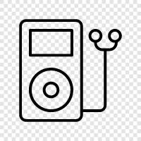 mp3 player, music player, music streaming, audio player icon svg