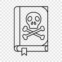 murder, mystery, thriller, deadly book icon svg