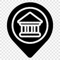 museum address, museum hours, museum location map, museum website icon svg