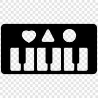 music, keys, tuning, notes icon svg