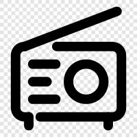 music, commercials, talk shows, news icon svg