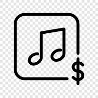 music downloads, music streaming, music downloads on iTunes, music streaming on Spotify icon svg