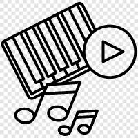 music education, music theory, music history, music videos icon svg