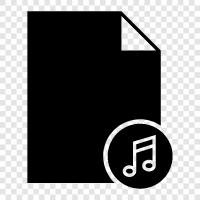 music file, mp3 music, audio music, sound file icon svg