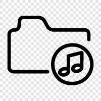 Music, Folder, Music Files, Music Library icon svg