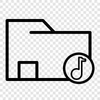 music files, music folder, music library, music player icon svg