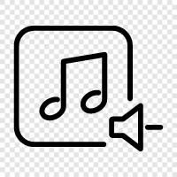 music levels, loud music, low music volume, music playback icon svg