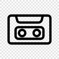 music, old school, analog, tape deck icon svg