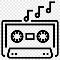 music, music cassette, music CD, music cassette player icon svg