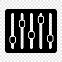 music, sound, mixer, equalizer plugin icon svg