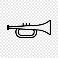 music, trumpet player, brass, solo icon svg