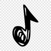 Music, Notes, ABCs, dissonance icon svg