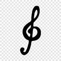 music, notes, chords, treble clef icon svg