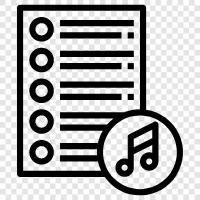 music, songs, playlist, music player icon svg