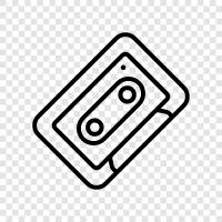 music, tape, audio, music player icon svg