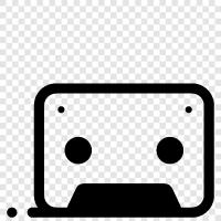 music, music cassette, old tapes, audio icon svg