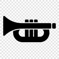 music, trumpet players, brass, music education icon svg