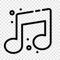 Müzik Notaları, Müzik Sembolleri, Müzik Notaları Sembolü, Müzik Notası ikon svg