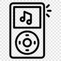 MusikPlayer, MusikStreaming, MusikDownloads, MusikSpeicher symbol