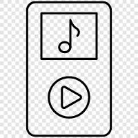 music player, mp3 player, portable music player, music recorder icon svg