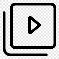 music player, video player, audio player, media player icon svg