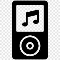 music player, mp3 player, portable music player, player icon svg