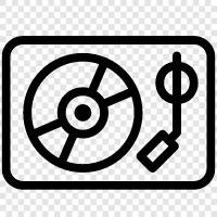 müzik çalar, turntable, vinyl, müzik ikon svg