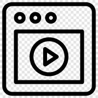 music player, movie player, TV player, video player icon svg