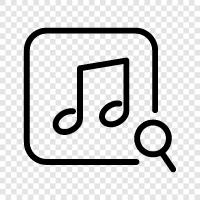 music search, music streaming, music downloads, music recommendations icon svg