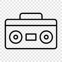 music, cassette, oldschool, retro icon svg