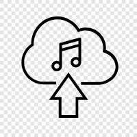 music upload, music sharing, music sharing site, music streaming icon svg