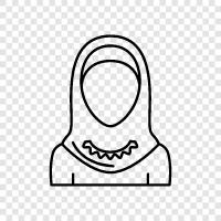 Muslim Girl, Muslim Woman, Muslim Sister, Muslim Girl Clothing icon svg