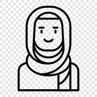 Muslim, Muslim women, Islamic, Islamic clothing icon svg