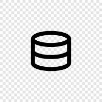 MySQL, data, statistics, tables icon svg