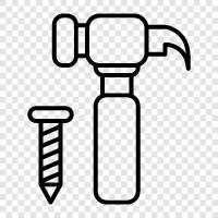 nails and hammers, hammer and nails, nail and hammer icon svg