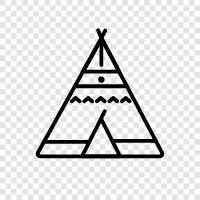 native american, indian, lodges, dwellings icon svg