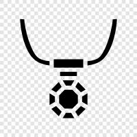 Halskette, Ohrringe, Ring, Armbänder symbol