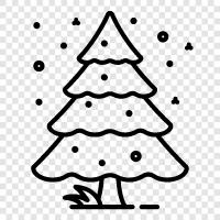 needles, cones, Christmas, holiday icon svg