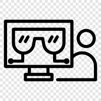 nerd, gamer, computer, video icon svg