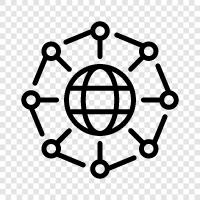 networking, Global networking ikon svg