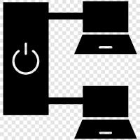 networking, LAN, WAN, technology icon svg