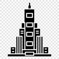 New York City, architecture, skyscraper, Empire State Building icon svg