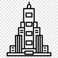 New York, architecture, skyscraper, Empire State Building icon svg