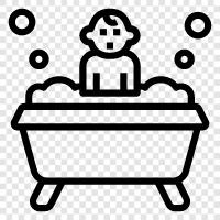 newborn, baby, baby bathtub, baby shower icon svg