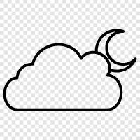 Night, Sky, Clouds, Sunset icon svg