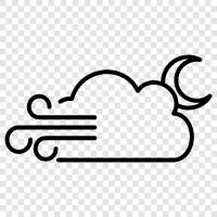 Night, Clouds, Sky, Darkness icon svg